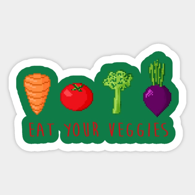 EAT UR VEGGIES Sticker by kaibutsu